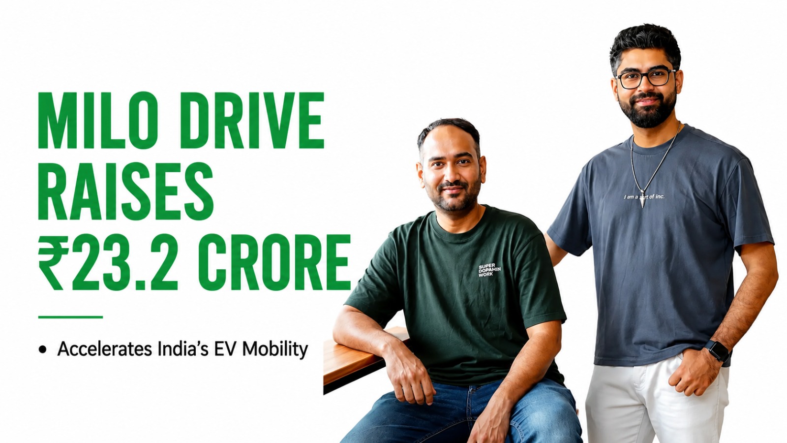 Milo Drive Secures ₹23.2 Crore Seed Funding to Accelerate India's EV Mobility Revolution